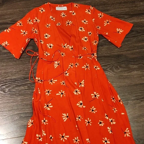 ❤️ NWOT! FAITHFULL THE BRAND × ANTHROPOLOGIE RIVERA FLORAL WRAP MIDI DRESS, S - Picture 6 of 12